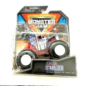 New Spin Master Monster Jam Lucas Stabilizer Truck 1:64 Flag Metal Die Cast Toy